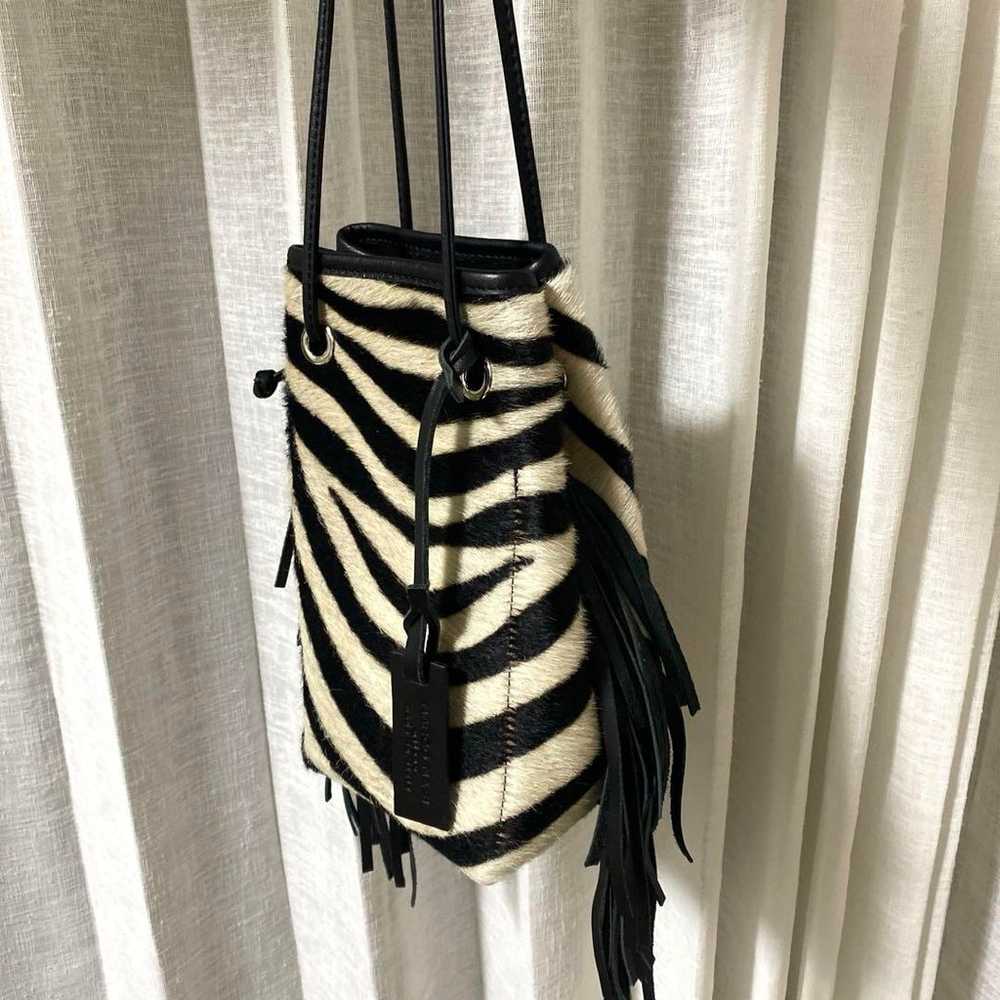 MARCO MASI Bucket Bag Black and White Stripes - image 2