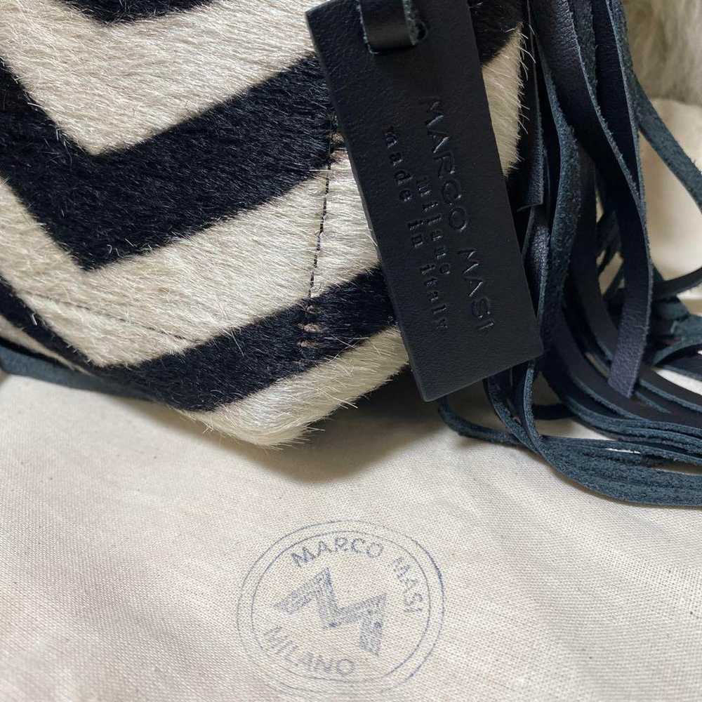 MARCO MASI Bucket Bag Black and White Stripes - image 3