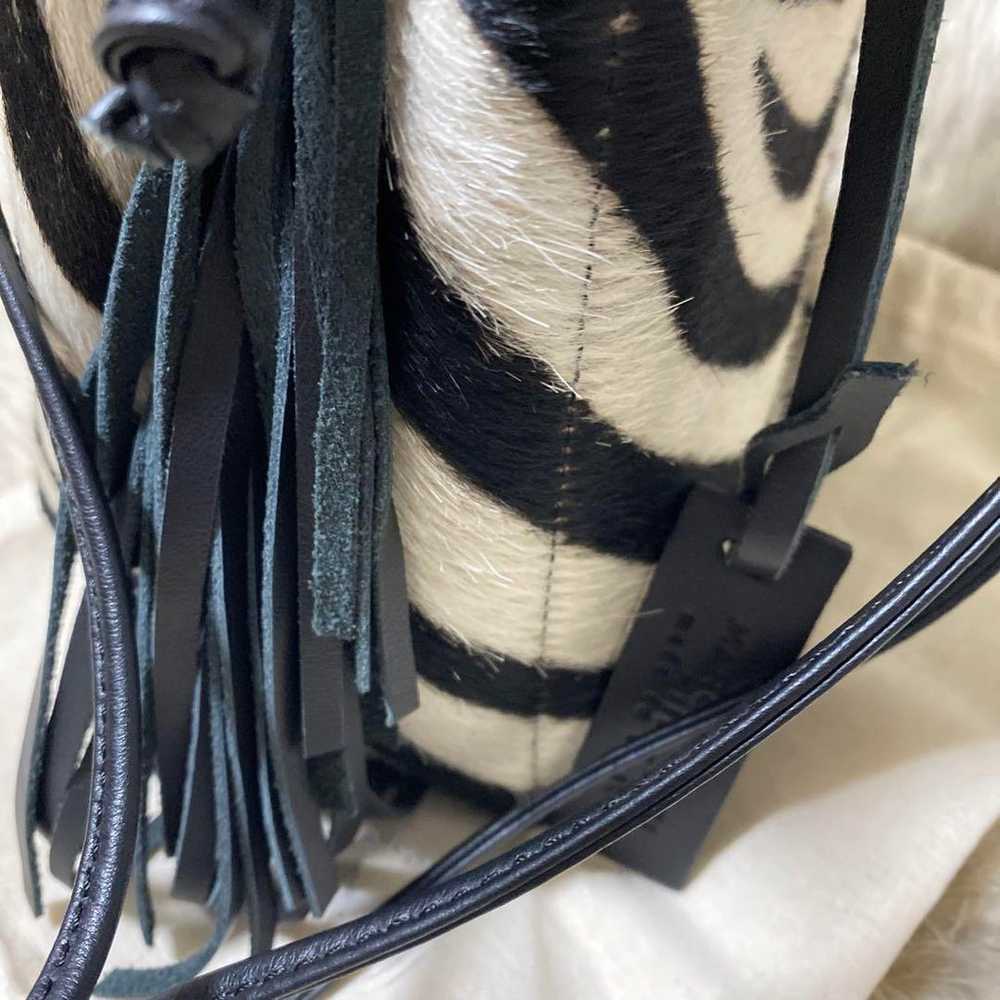 MARCO MASI Bucket Bag Black and White Stripes - image 4