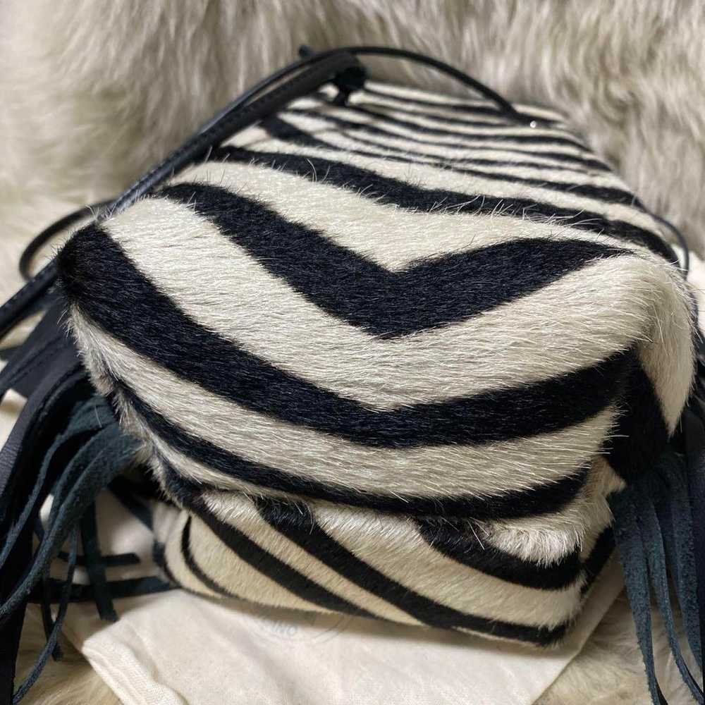 MARCO MASI Bucket Bag Black and White Stripes - image 6