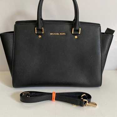 Michael Kors Black Medium Selma Satchel