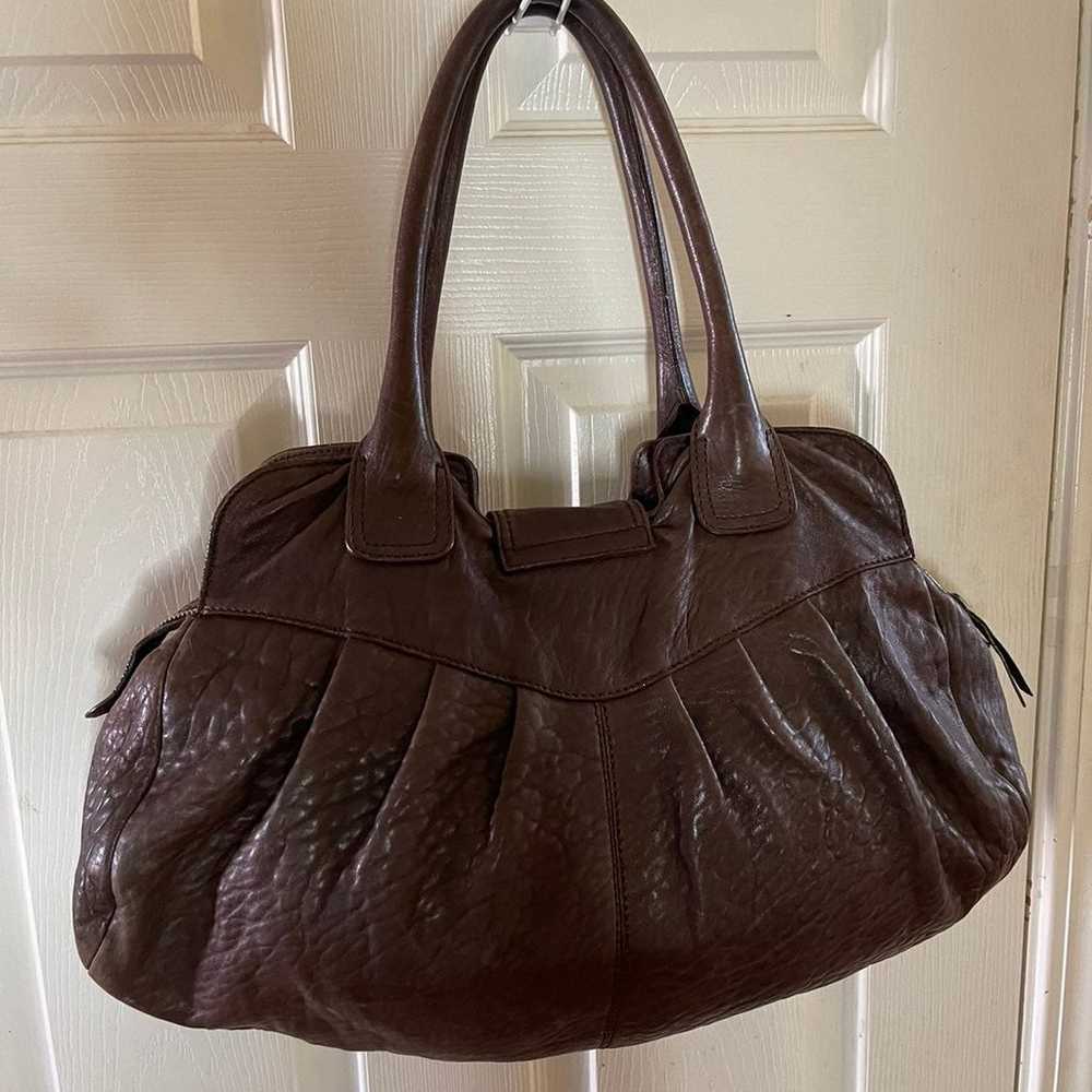 Stuart Weitzman large deep brown shoulder bag - image 2