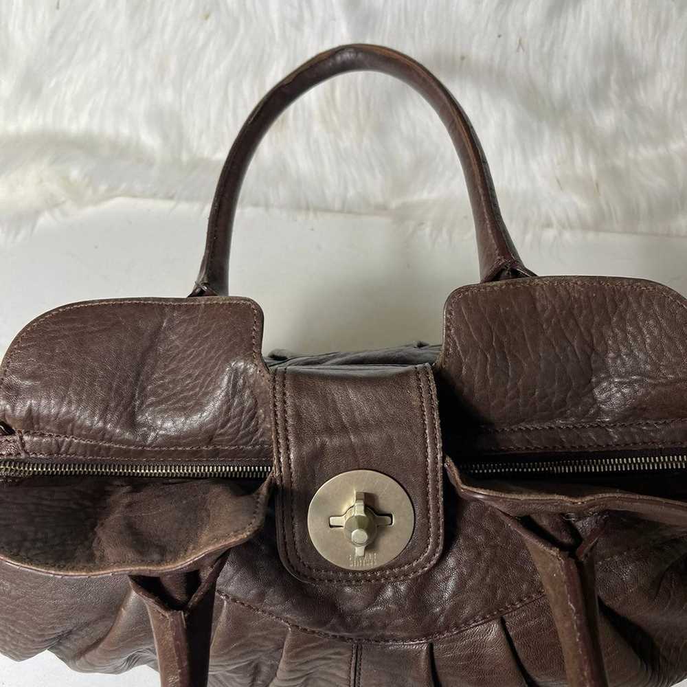 Stuart Weitzman large deep brown shoulder bag - image 4