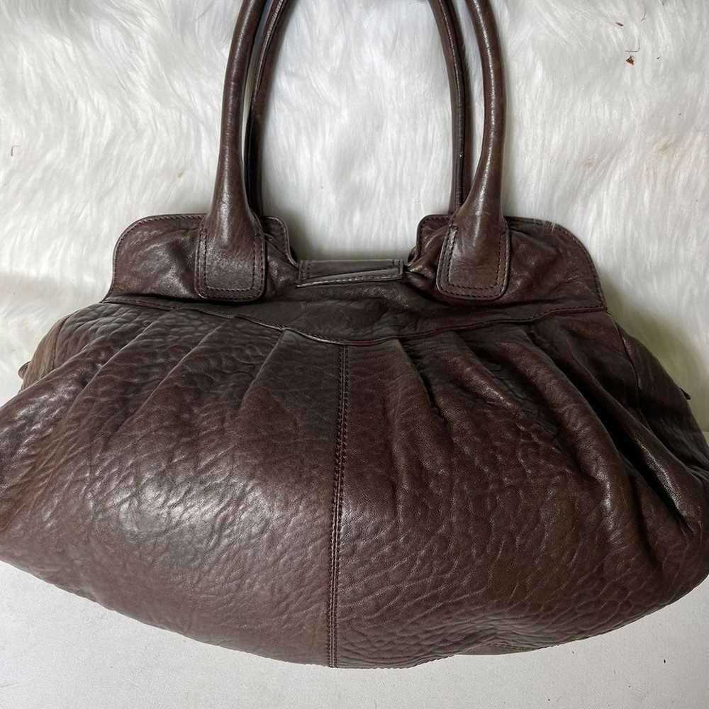 Stuart Weitzman large deep brown shoulder bag - image 5