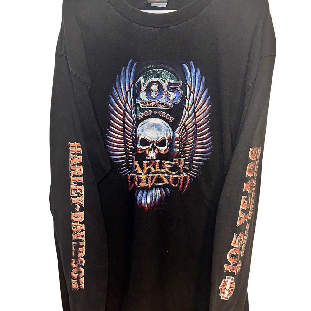 Harley Davidson Vintage Harley Longsleeve T Shirt… - image 1