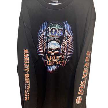 Harley Davidson Vintage Harley Longsleeve T Shirt… - image 1