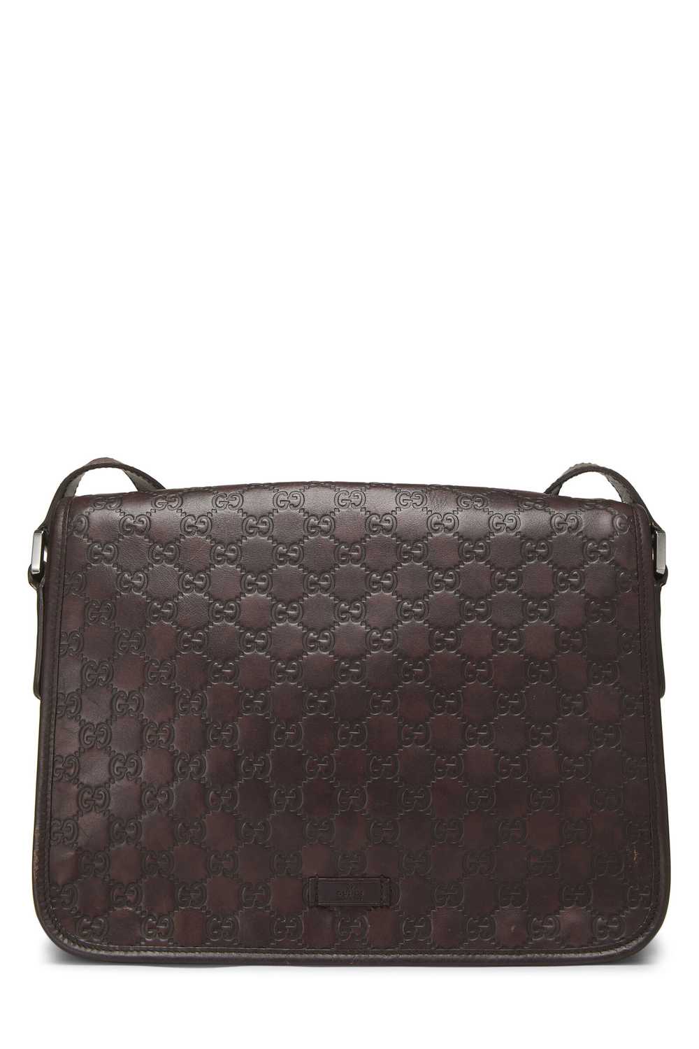 Brown Guccissima Flap Messenger Send in SMS Send … - image 1