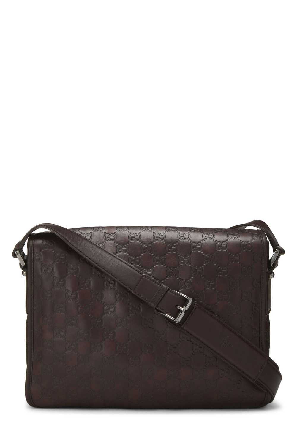 Brown Guccissima Flap Messenger Send in SMS Send … - image 4