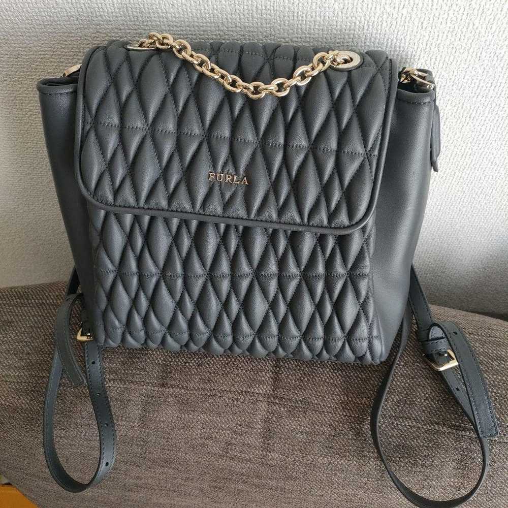 FURLA Furla bag rucksack quilt chain - image 2