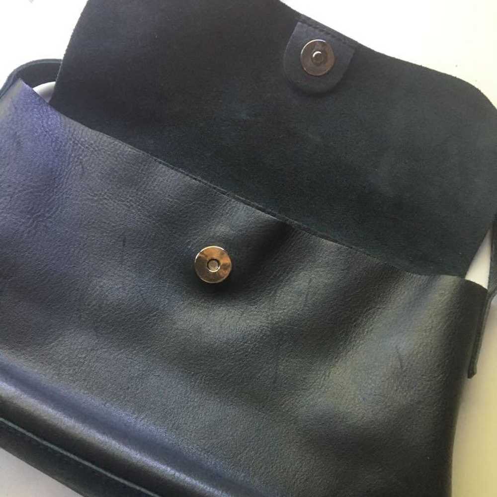 TRAD Black Leather Shoulder Bag Made in Japan - image 3