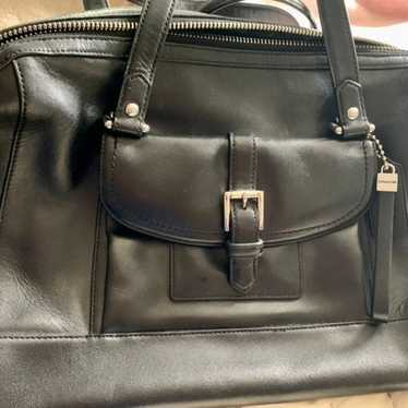 Coach Black Leather Satchel - large