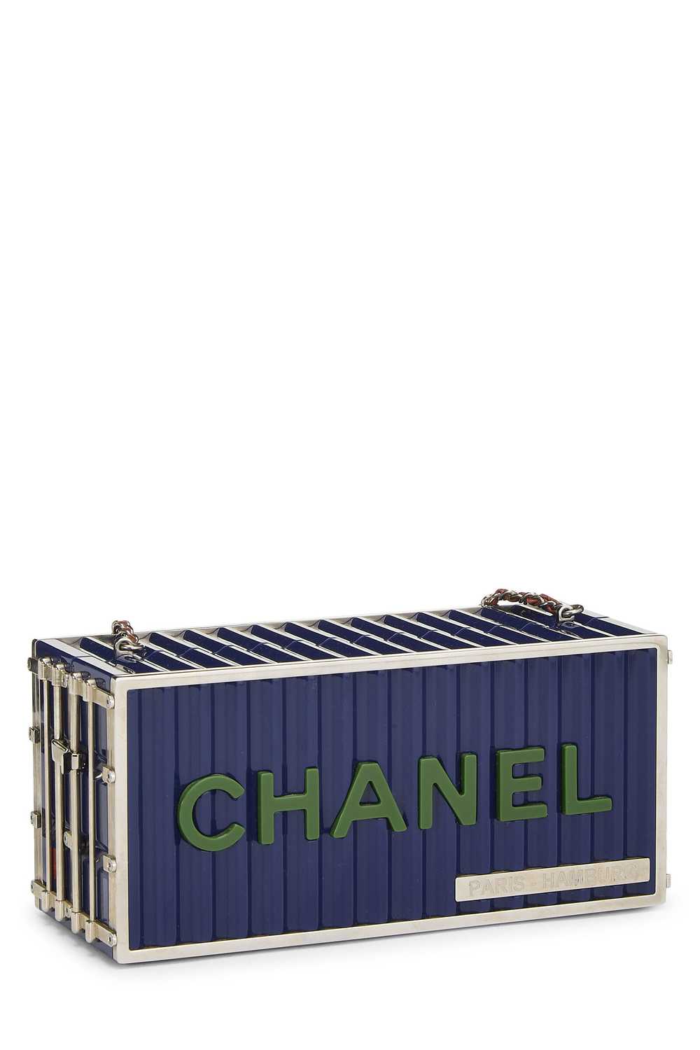 Paris-Hamburg Blue Acetate Shipping Container Bag… - image 2