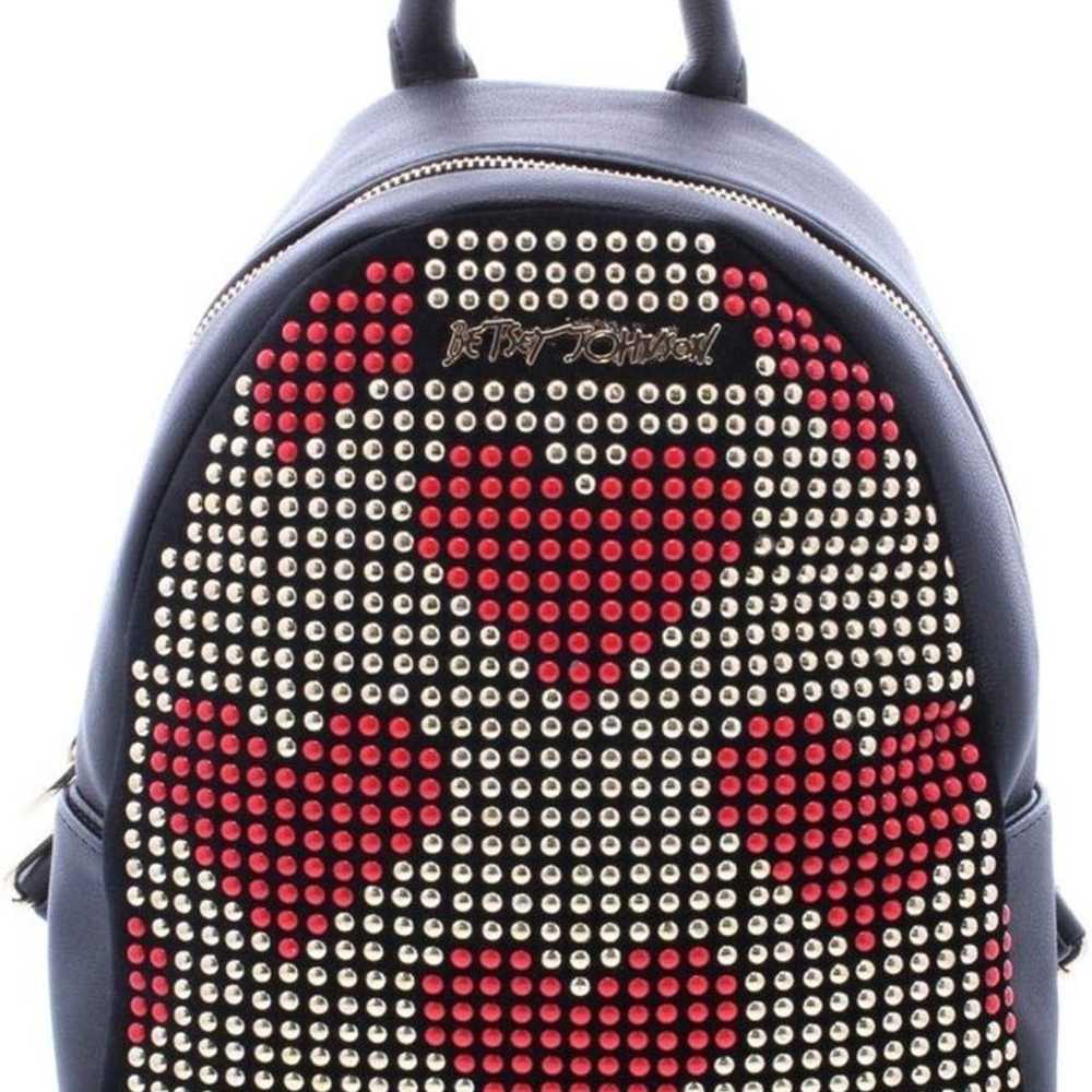 Betsey Johnson Hearts Studded Embelished Mini Bac… - image 1