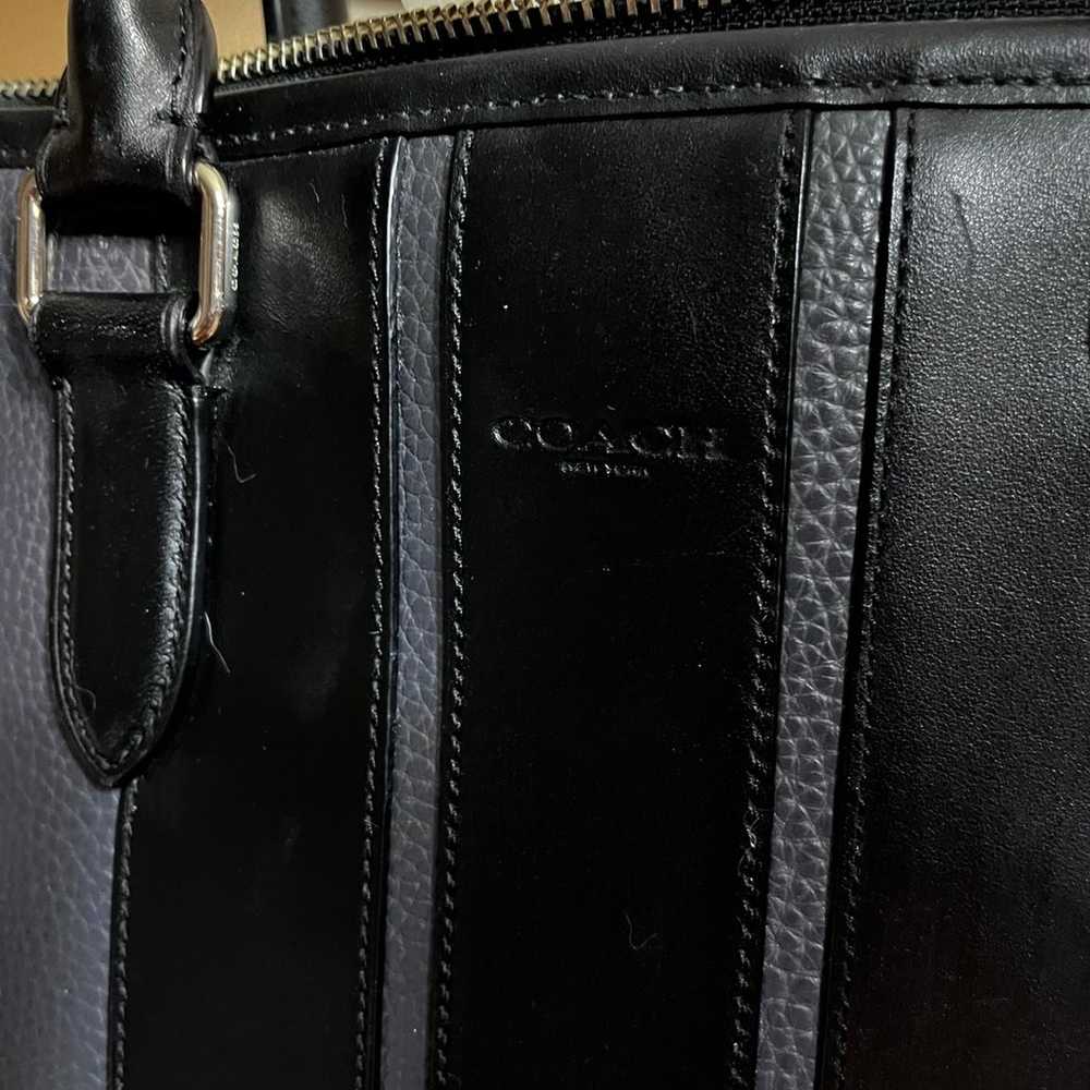 Coach leather executive brief case totes a laptop… - image 3