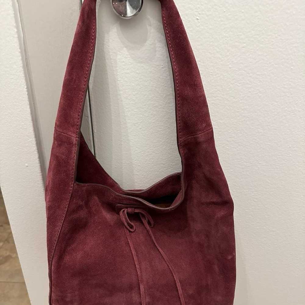 lucky brand suede bow bag - image 1