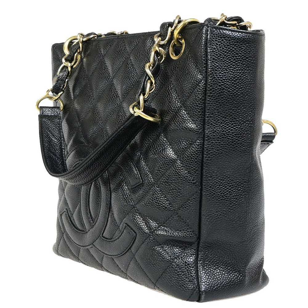 Chanel Shopping Black Leather Handbag (Pre-Owned) - image 12