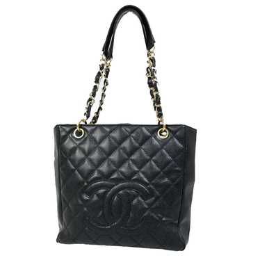 Chanel Shopping Black Leather Handbag (Pre-Owned) - image 1