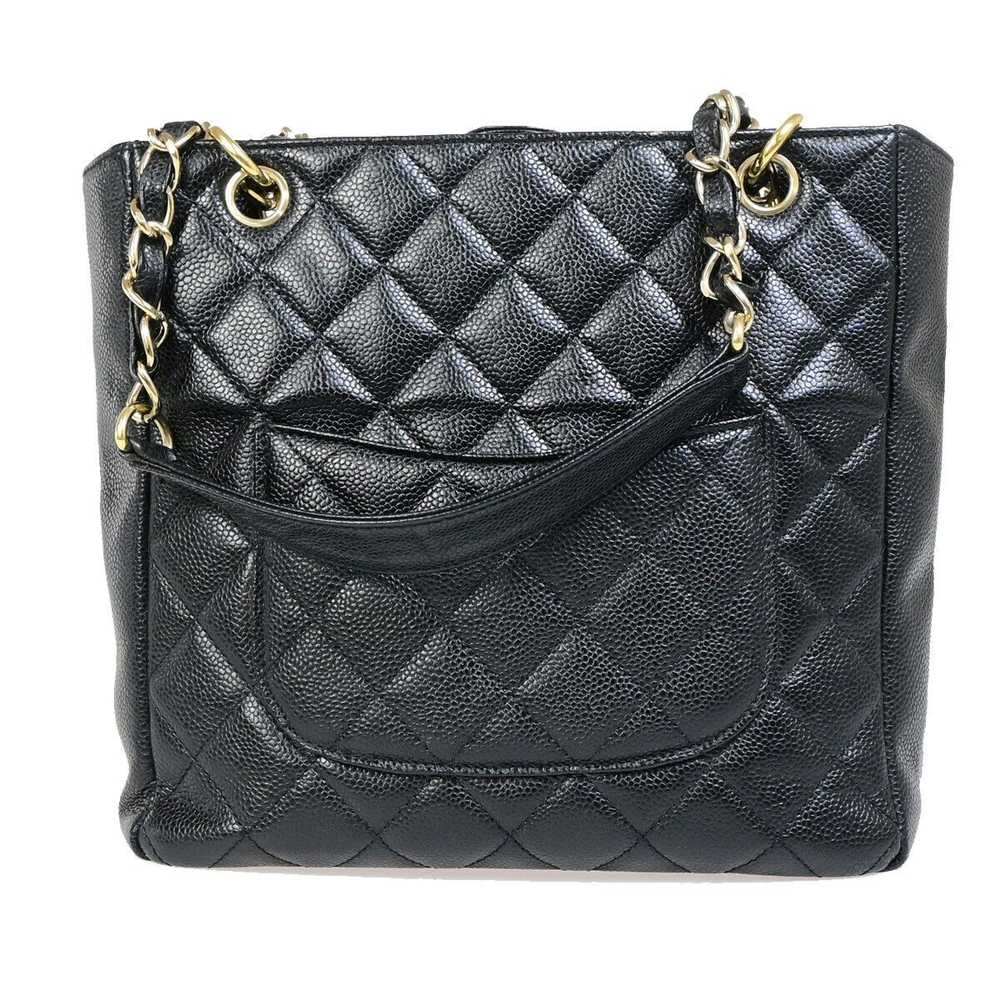 Chanel Shopping Black Leather Handbag (Pre-Owned) - image 2