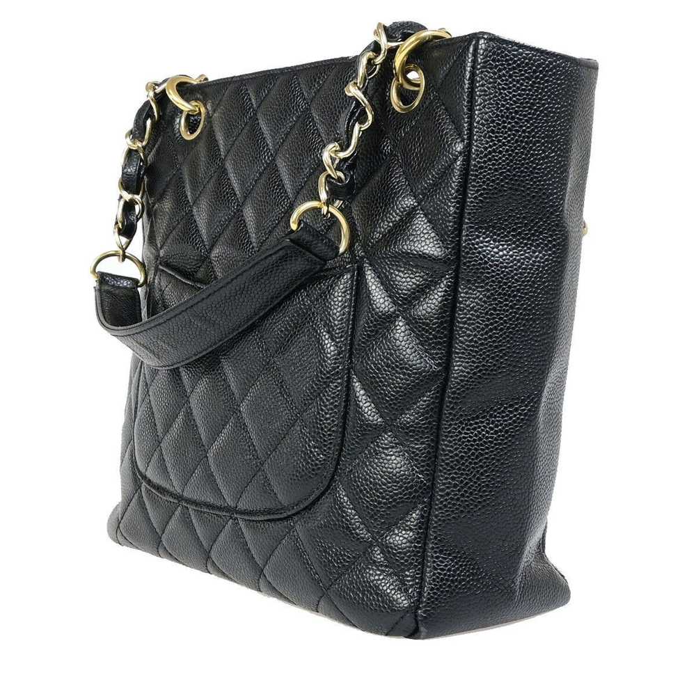 Chanel Shopping Black Leather Handbag (Pre-Owned) - image 3