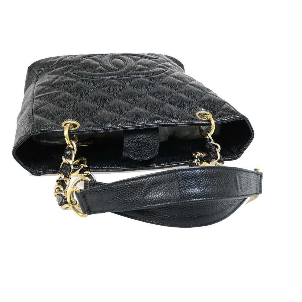 Chanel Shopping Black Leather Handbag (Pre-Owned) - image 4