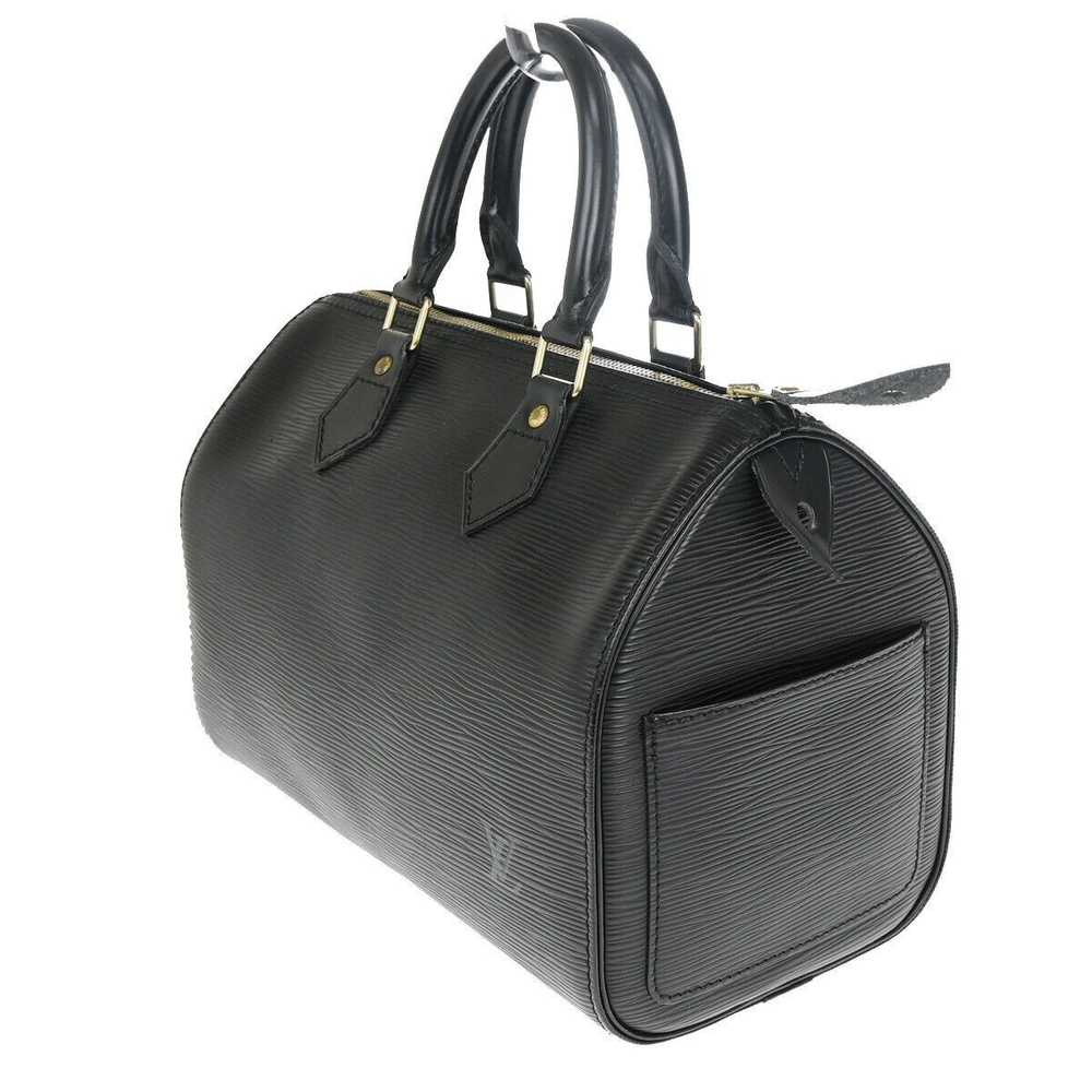 Louis Vuitton Speedy 25 Black Leather Handbag (Pr… - image 4