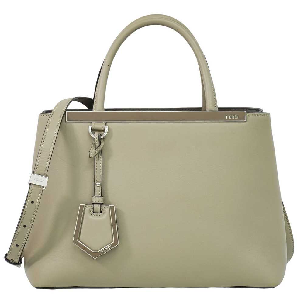 Fendi 2Jours Grey Leather Handbag (Pre-Owned) - image 1