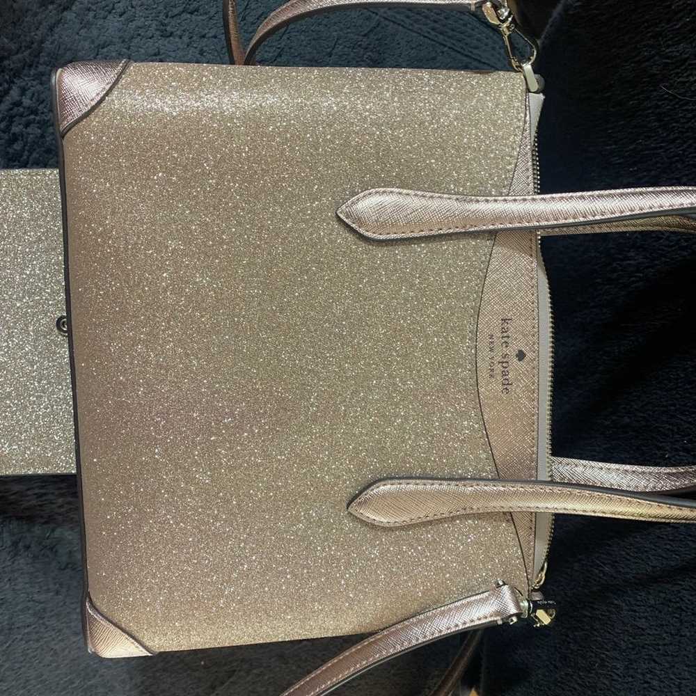 Kate Spade glitter tote bag and wallet - image 5