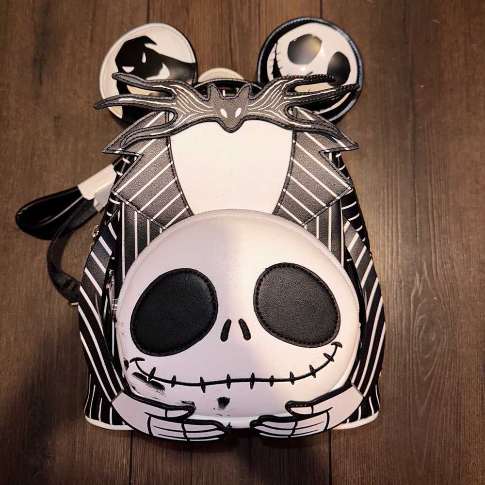 Jack Skellington Loungefly Backpack and Disney Ear - image 1