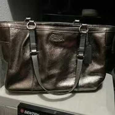 Coach Gallery Metallic Tote Bag