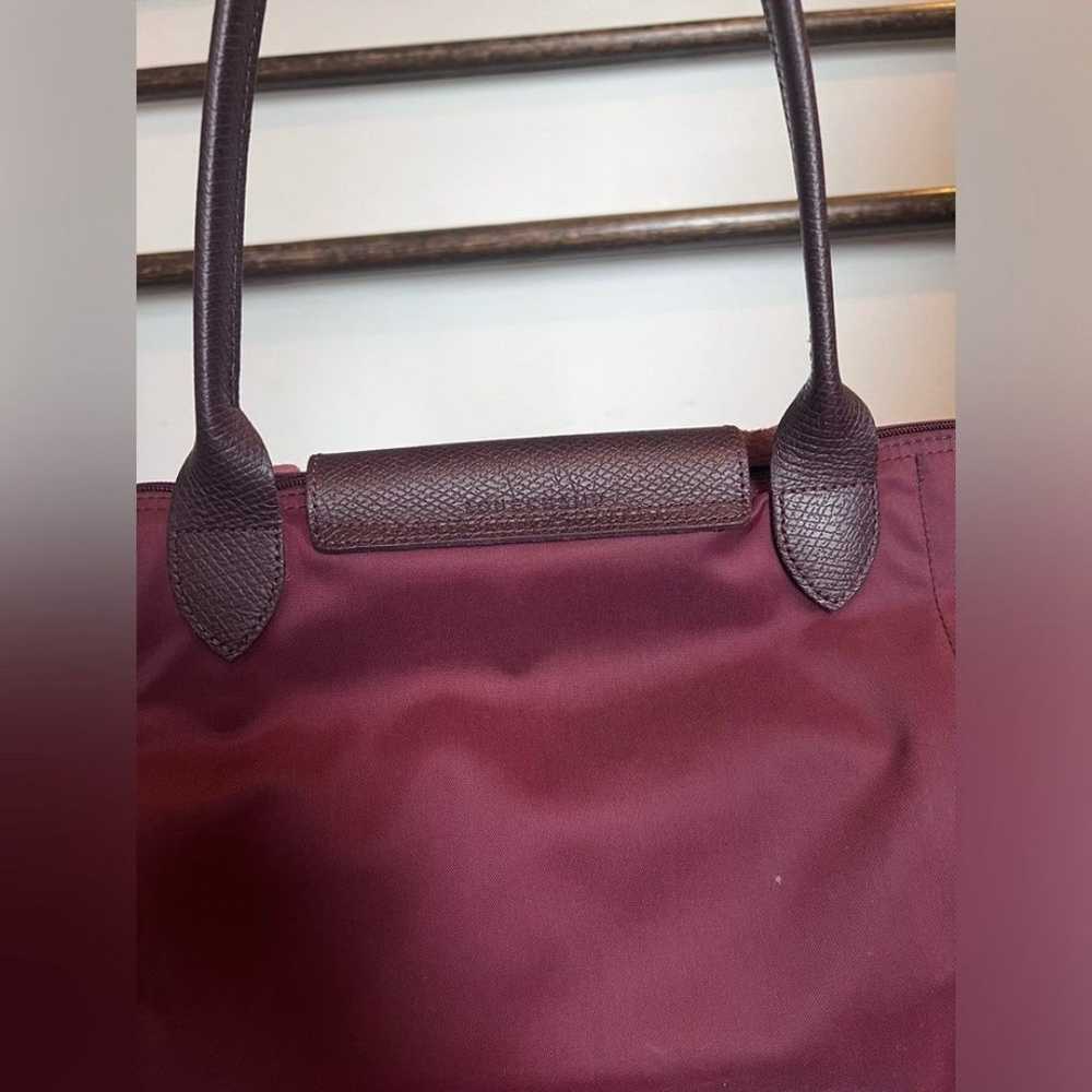 Longchamp LE PLIAGE maroon handbag + organizer - … - image 10