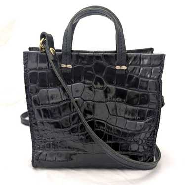 Clare V. Black Croco Simple Tote Bebe