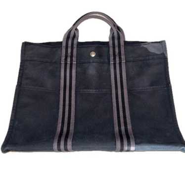 HERMES Sac à Foulard MM Tote Bag Canvas Ladies