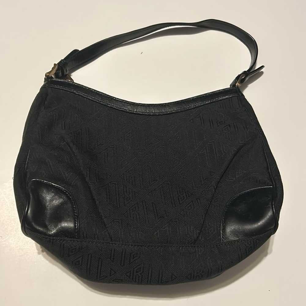 Ralph Lauren Black Canvas and Leather Shoulder Bag - image 5