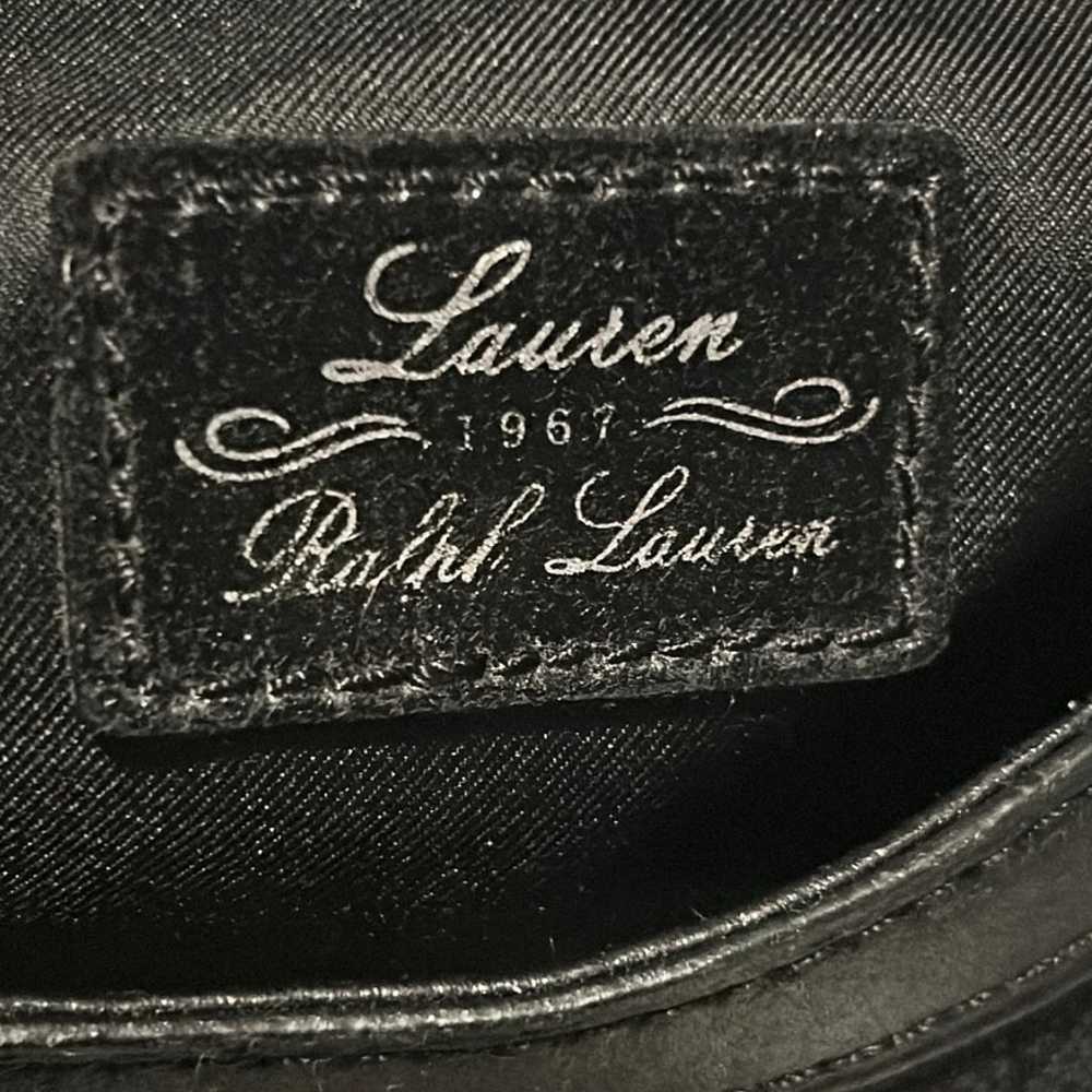 Ralph Lauren Black Canvas and Leather Shoulder Bag - image 8