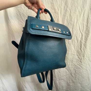 Michael Kors Addison Leather Backpack Blue/Teal