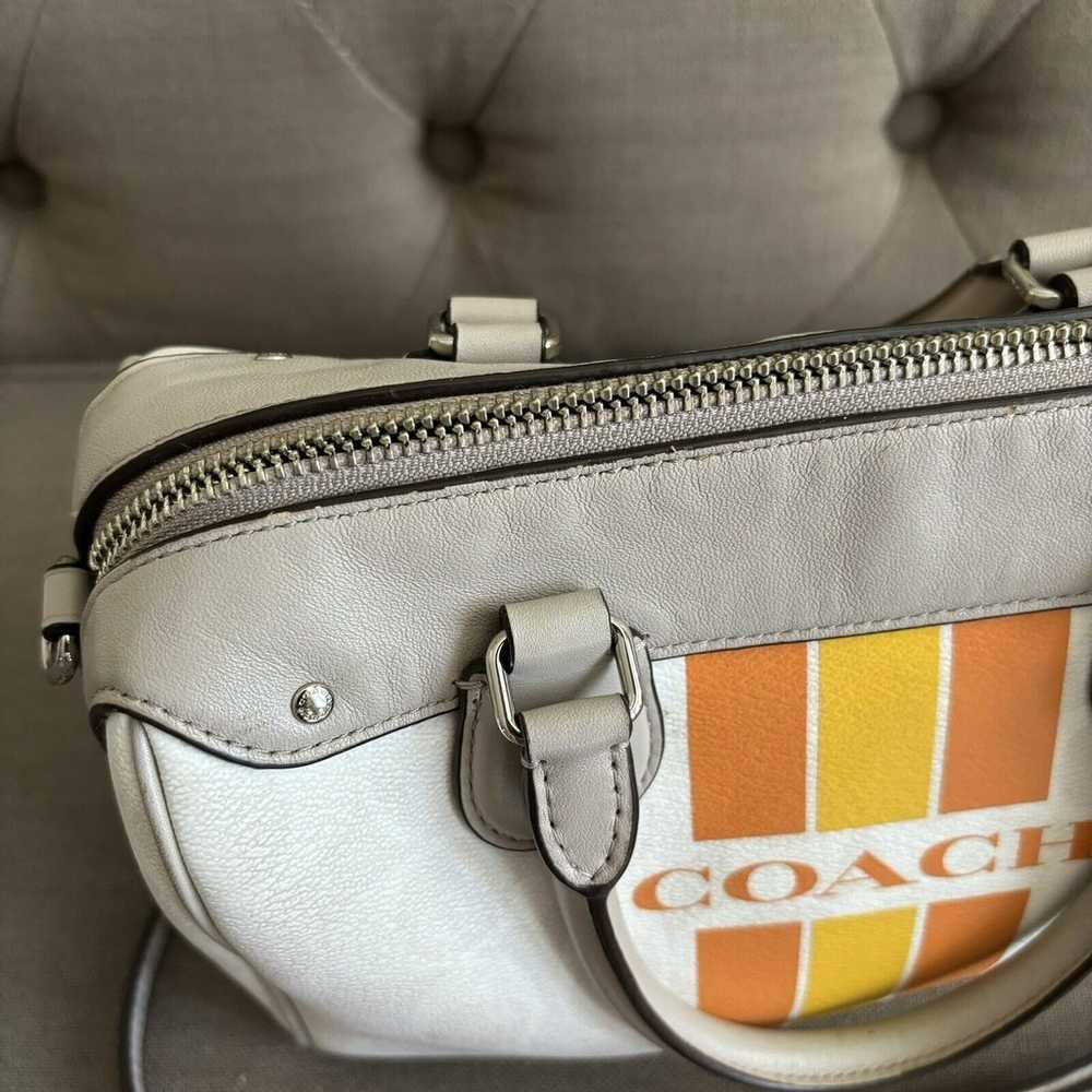 Coach Varsity Stripe City Zip in Signature Silver… - image 10