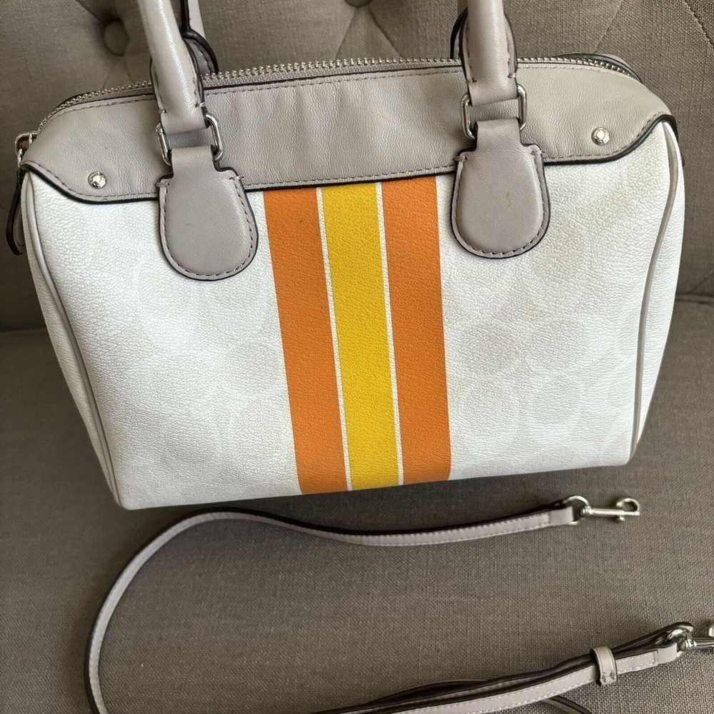 Coach Varsity Stripe City Zip in Signature Silver… - image 3