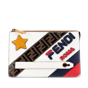 White Fendi x Fila Logo Mania Clutch