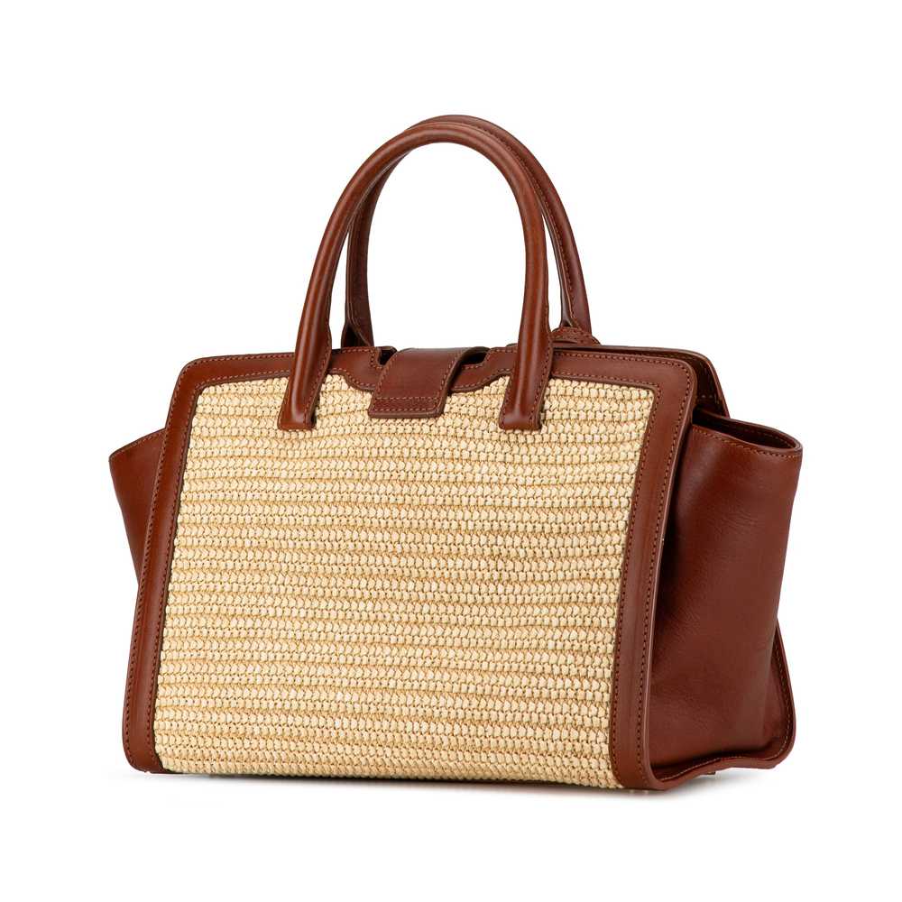 Brown Saint Laurent Baby Raffia Monogram Downtown… - image 2