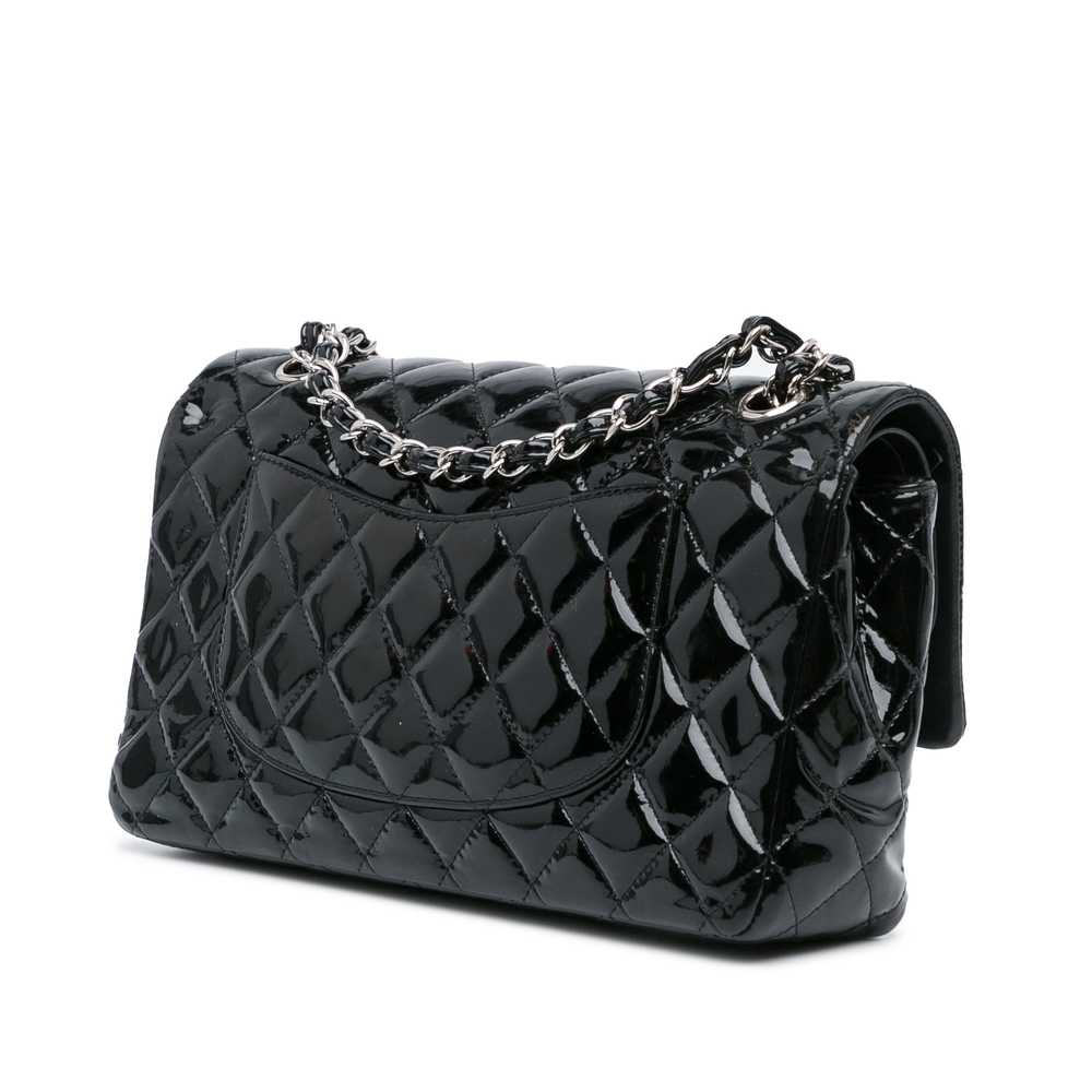 Black Chanel Medium Classic Patent Double Flap Sh… - image 2