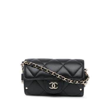 Black Chanel Quilted Lambskin Box Of Secrets Card… - image 1