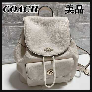 COACH White Leather Backpack