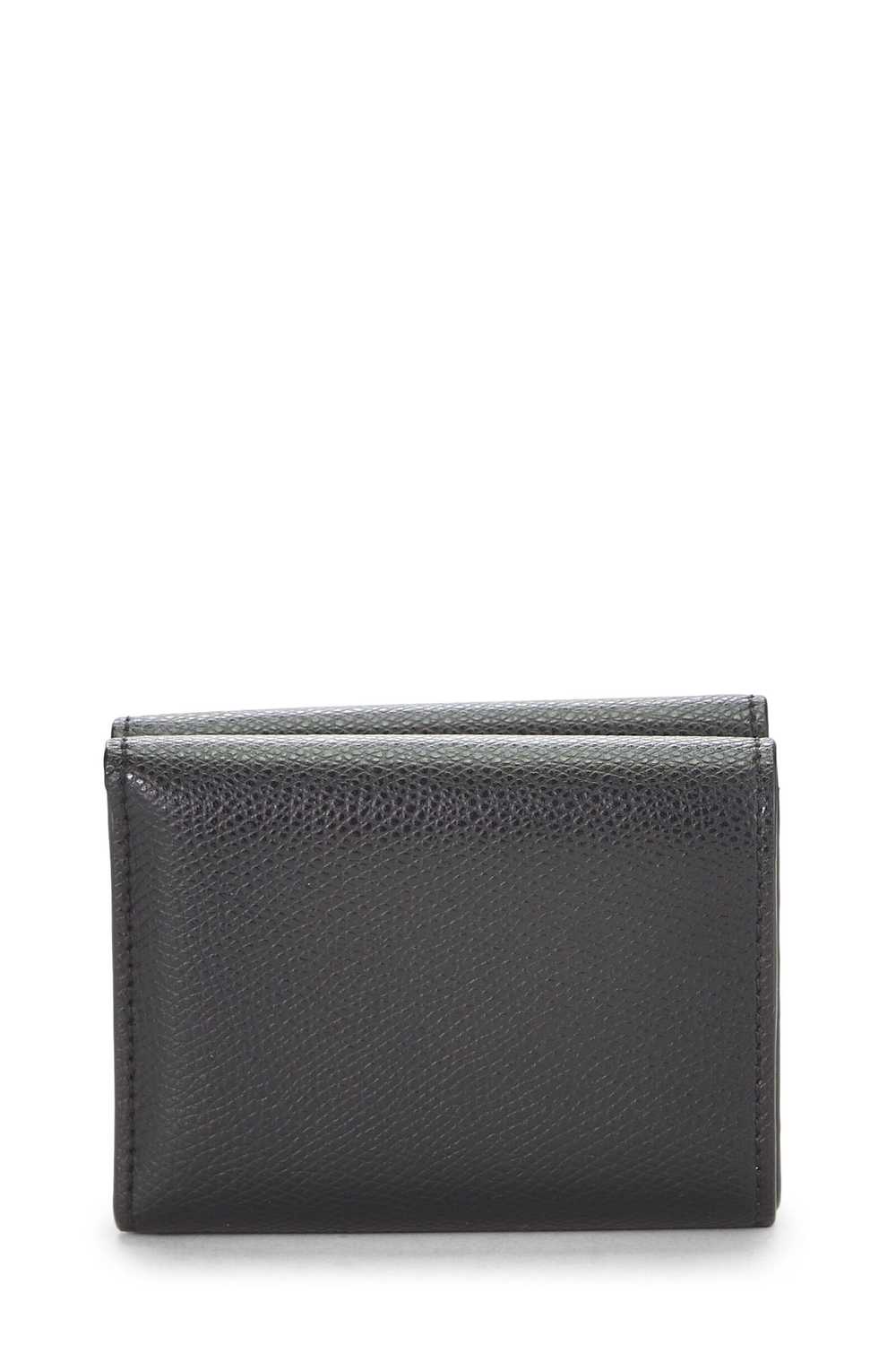 Black Leather 'FF' Compact Wallet Send in SMS Sen… - image 3