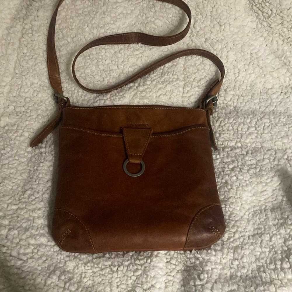 Brown Leather Jack Georges Crossbody Purse Bag - image 1