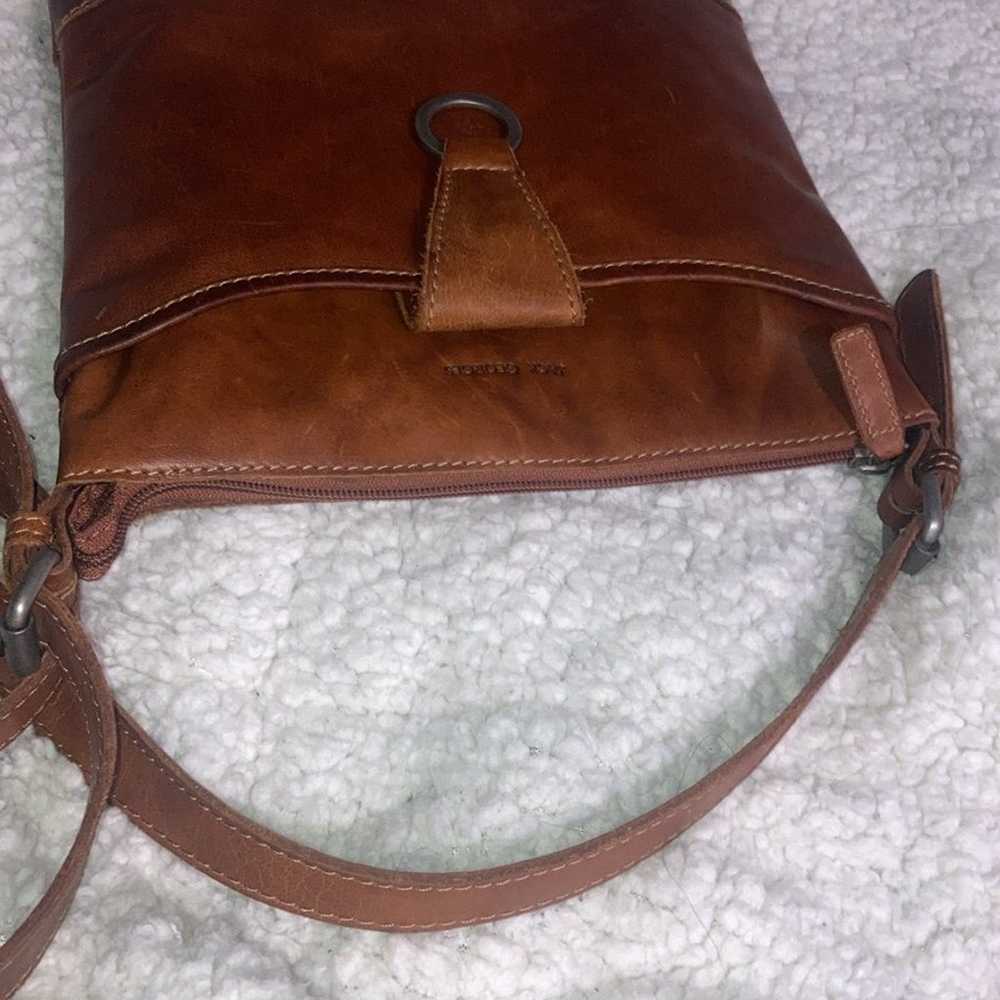 Brown Leather Jack Georges Crossbody Purse Bag - image 9