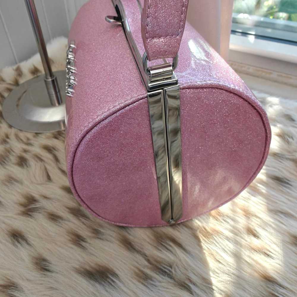 NWOT Lux de Ville Sparkle Pink Barrel Bag - image 3