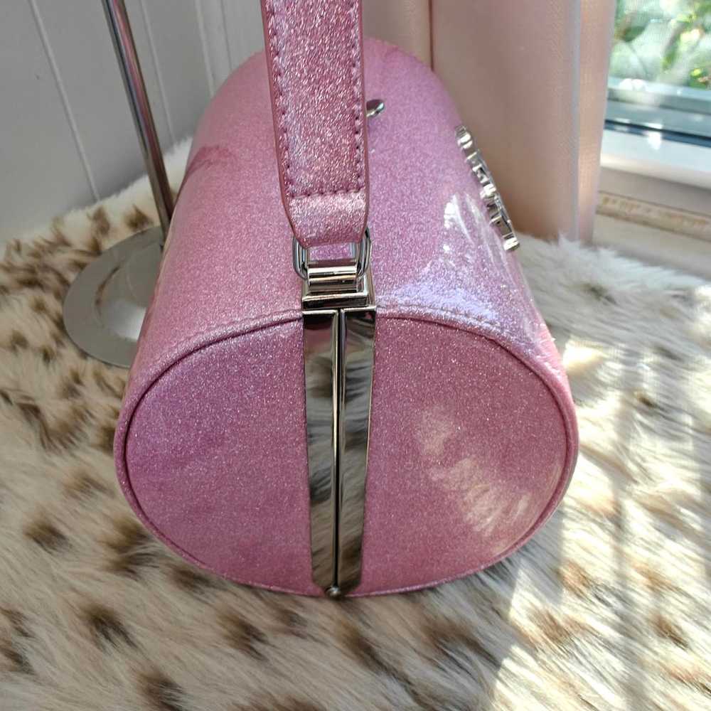 NWOT Lux de Ville Sparkle Pink Barrel Bag - image 4