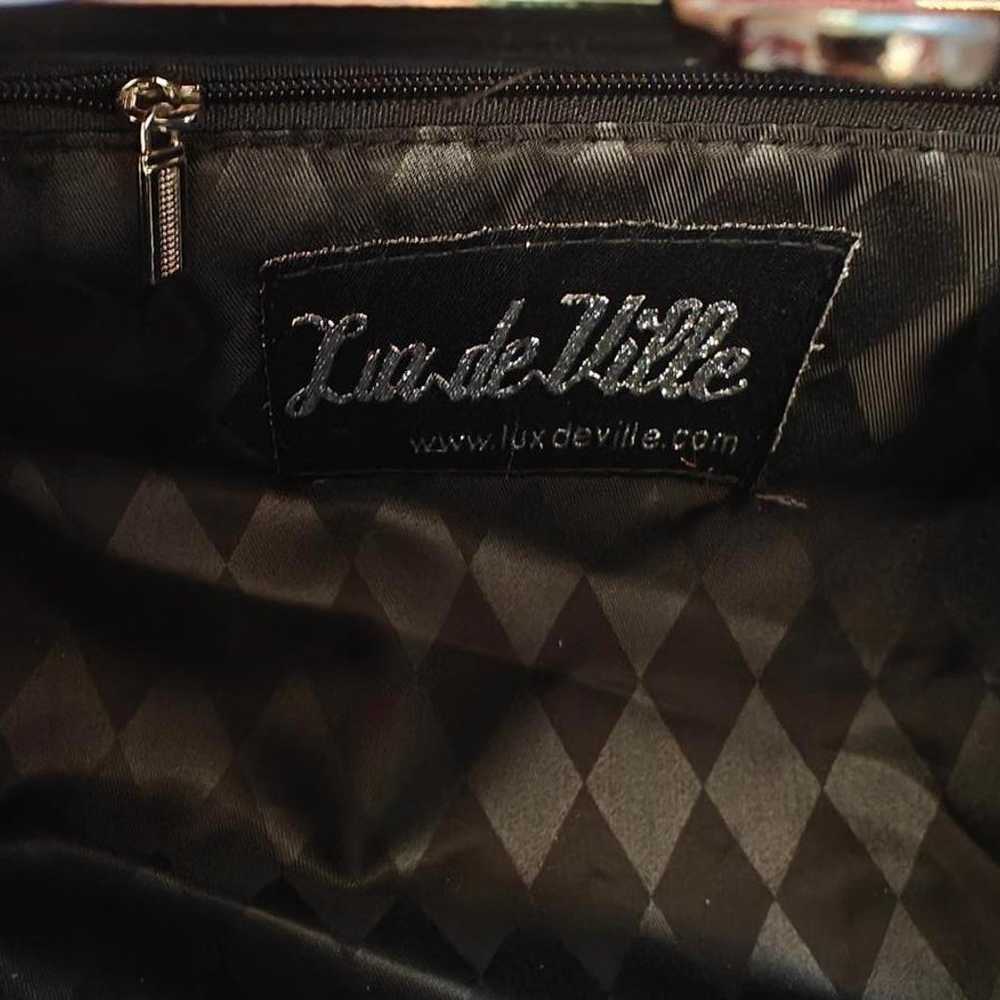 NWOT Lux de Ville Sparkle Pink Barrel Bag - image 7