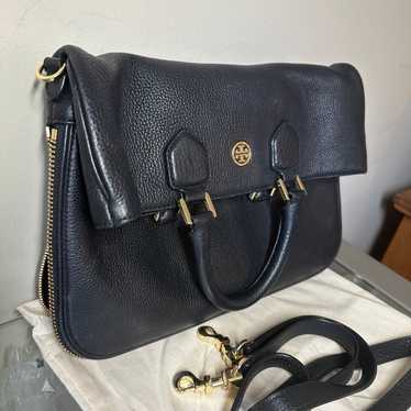 Tory Burch Robinson black leather messenger bag - 