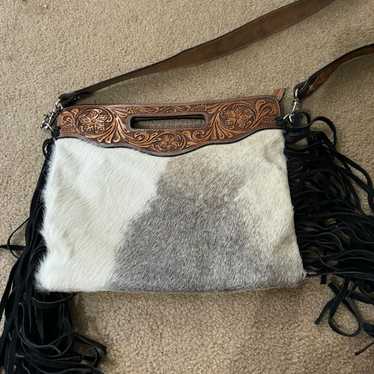 cowhide crossbody bag - image 1